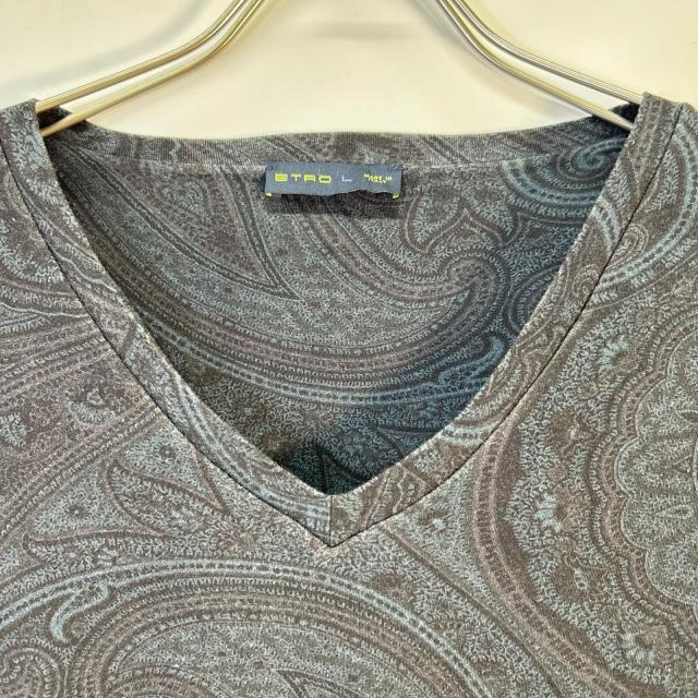 ETRO エトロ トップス L ネイビー メンズ_6