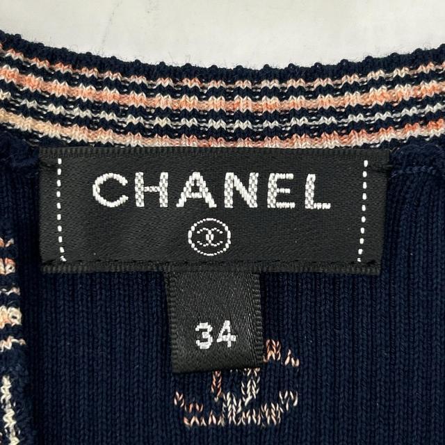 CHANEL シャネル トップス 34 ネイビー レディース_3