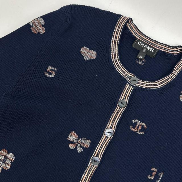 CHANEL シャネル トップス 34 ネイビー レディース_6