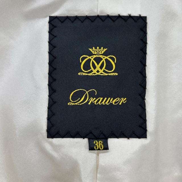 DRAWER ドゥロワー コート 36 ホワイト レディース_4