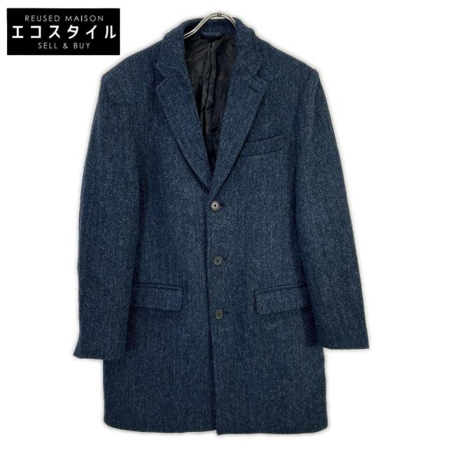 Harris Tweed ハリスツイード コート M ネイビー メンズ