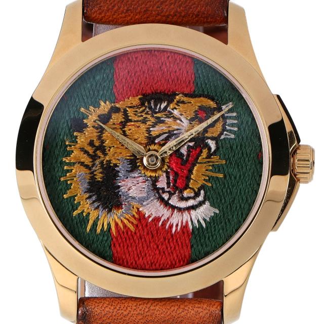 GUCCI グッチ　103 アナログ腕時計 稼働品 GUCCI グッチ 腕時計 グリーン×レッド レディース 【公式通販】