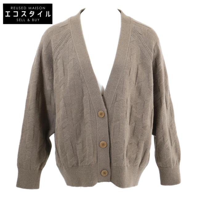 HERMES エルメス トップス 40 ブラウン レディース