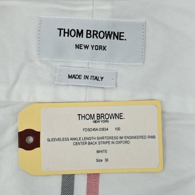 THOM BROWNE トムブラウン ワンピース 36 ホワイト レディース_4