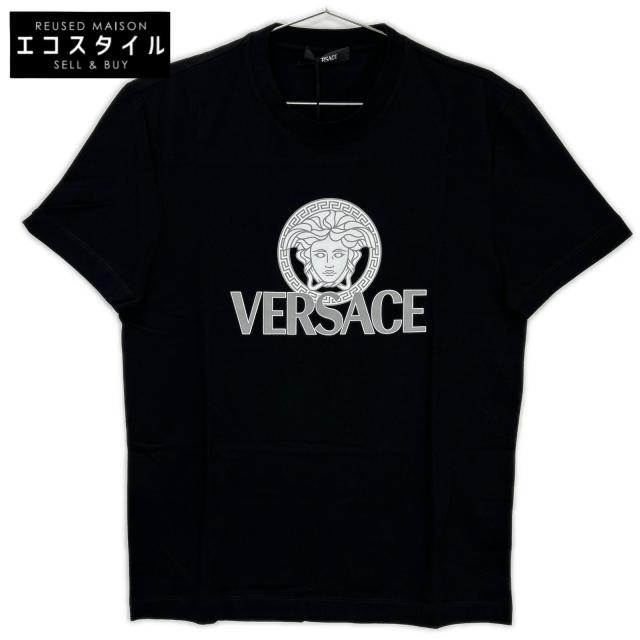 Versace ヴェルサーチ トップス M ブラック メンズ