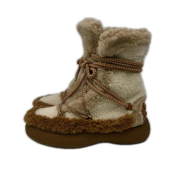TODS トッズ シューズ 36 ブラウンｘベージュ レディース_2