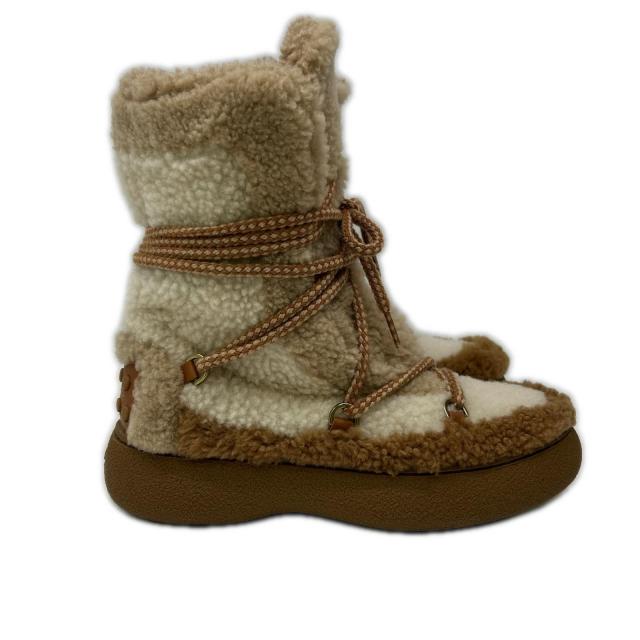 TODS トッズ シューズ 36 ブラウンｘベージュ レディース_4