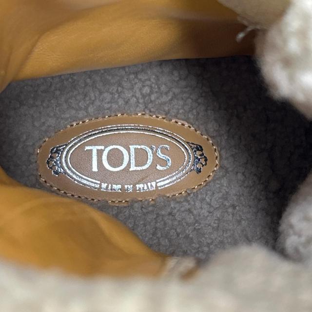 TODS トッズ シューズ 36 ブラウンｘベージュ レディース_8