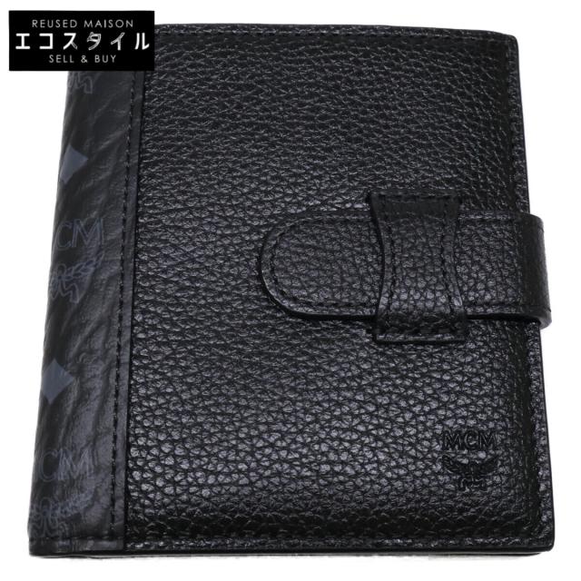 MCM エムシーエム 二つ折り財布（小銭入れなし） ブラック メンズ