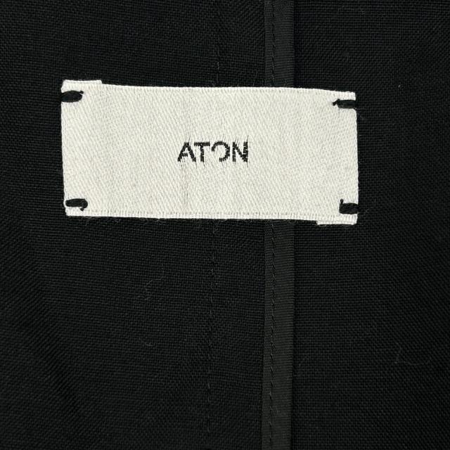 ATON エイトン ジャケット 04 ブラック メンズ_4