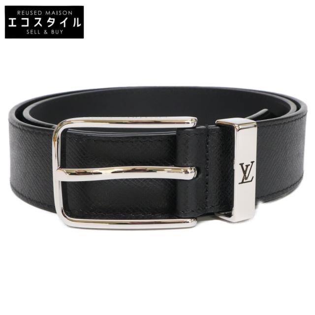 LOUIS VUITTON ルイヴィトン ベルト 85/34 ブラック/シルバー メンズ