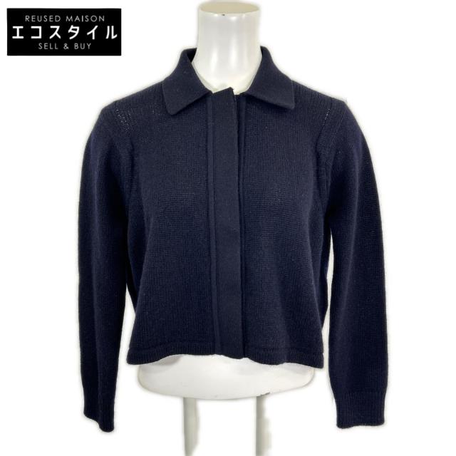 HERMES エルメス トップス 34 ネイビー レディース