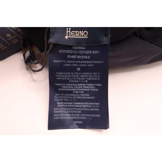 HERNO ヘルノ 帽子 M ネイビー メンズ_7