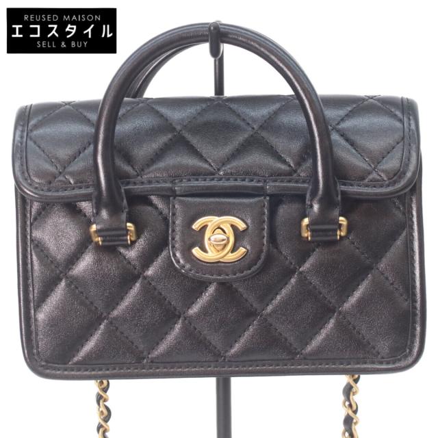 CHANEL シャネル ショルダーバッグ W19 ブラック/ゴールド金具 レディース