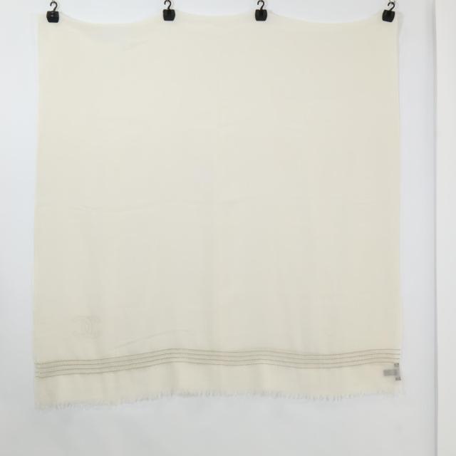 CHANEL シャネル ストール アイボリー/シルバー レディース_2