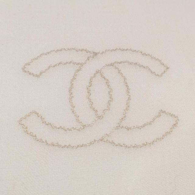 CHANEL シャネル ストール アイボリー/シルバー レディース_4