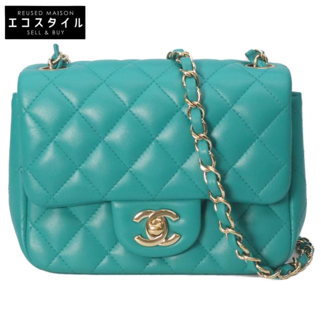 CHANEL シャネル ショルダーバッグ 17 エメラルドグリーン/ゴールド金具 レディース