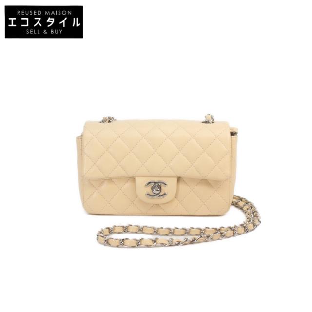 CHANEL シャネル ショルダーバッグ ライトベージュ/シルバー金具 レディース