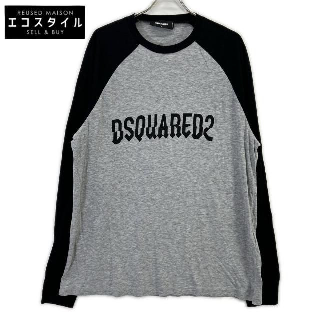 DSQUARED2 ディースクエアード トップス L グレー×ブラック メンズ