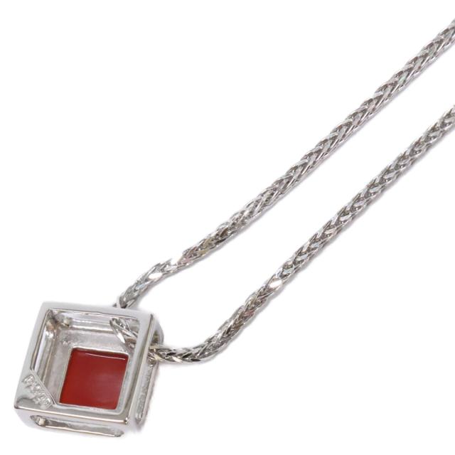 QVC QVC ネックレス シルバー×レッド レディース_5