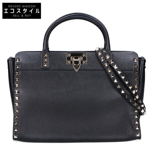 Valentino Garavani ヴァレンティノガラヴァーニ ハンドバッグ ブラック/ Light GD金具 レディース