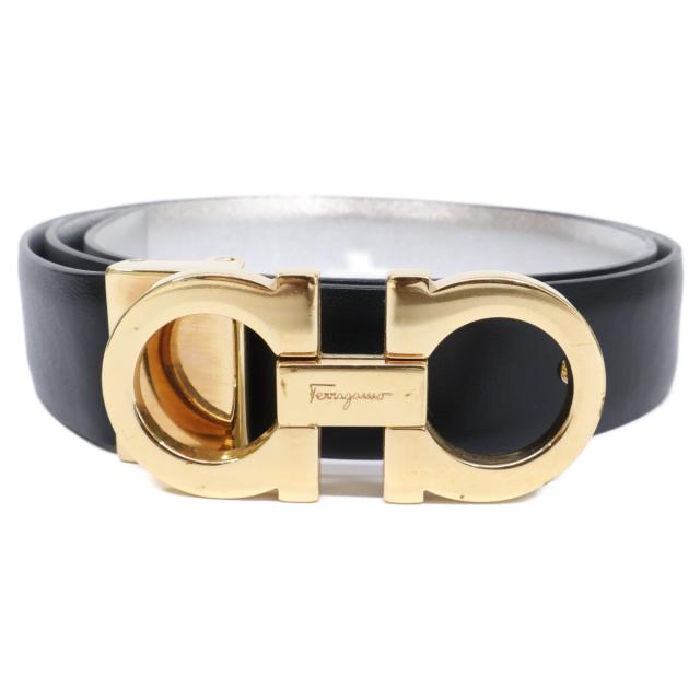 Salvatore Ferragamo サルヴァトーレフェラガモ ベルト ブラック/メタリックシルバー/ゴールドカラー レディース_1