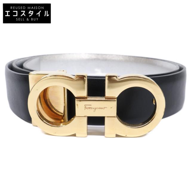 Salvatore Ferragamo サルヴァトーレフェラガモ ベルト ブラック/メタリックシルバー/ゴールドカラー レディース