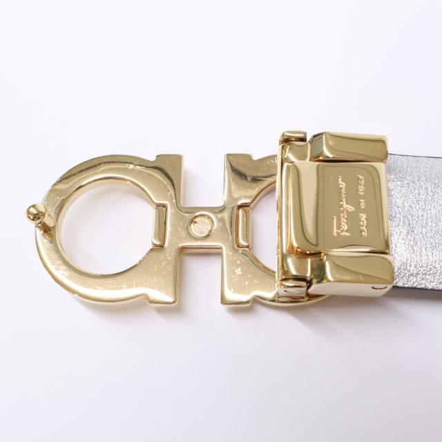 Salvatore Ferragamo サルヴァトーレフェラガモ ベルト ブラック/メタリックシルバー/ゴールドカラー レディース_5