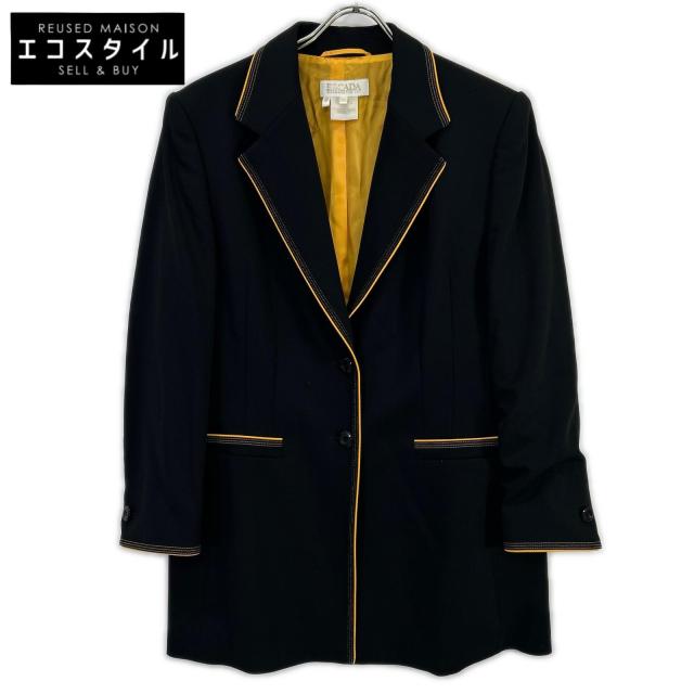 ESCADA エスカーダ ジャケット 44 ブラック／イエロー レディース