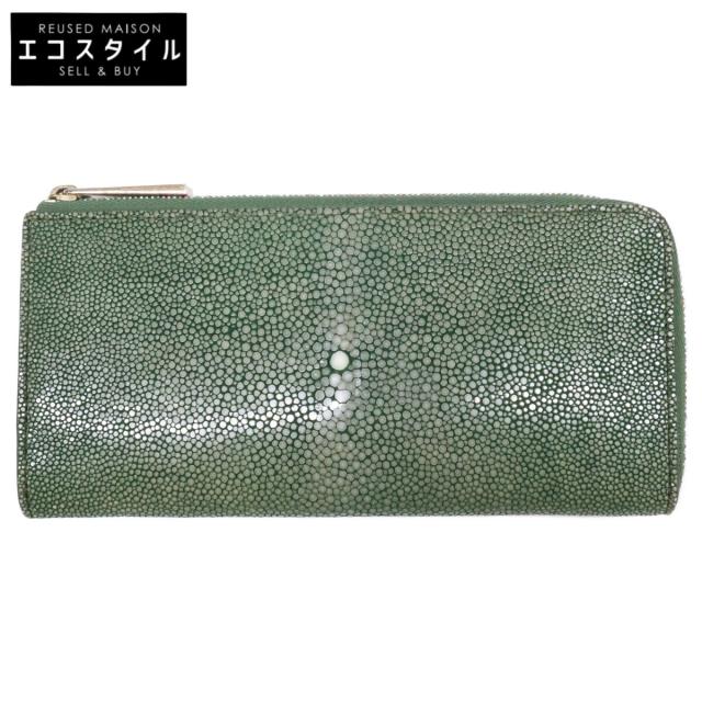 BAHARI バハリ 長財布（小銭入れあり） オリーブグリーン メンズ