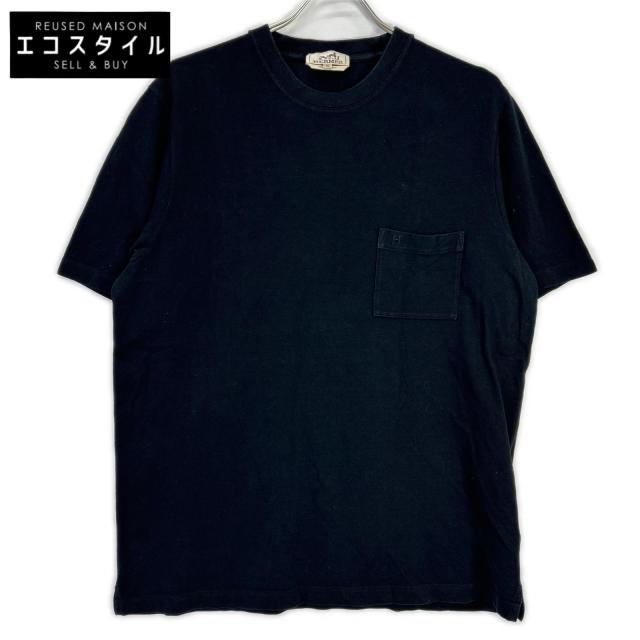 HERMES エルメス トップス XL ブラック メンズ