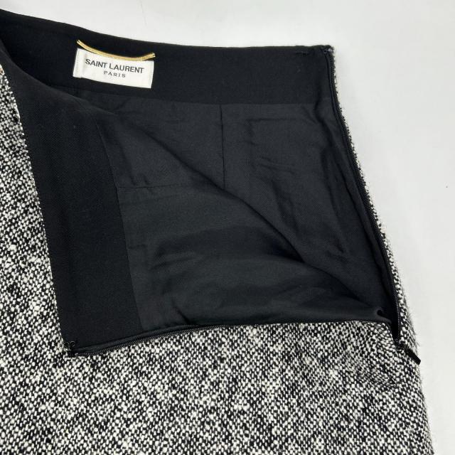 SAINT LAURENT PARIS サンローランパリ スカート 38 ホワイト ブラック レディース_7