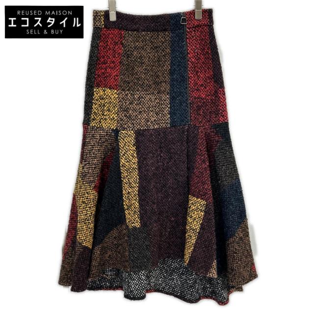 AKRIS アクリス スカート 36 マルチカラー レディース