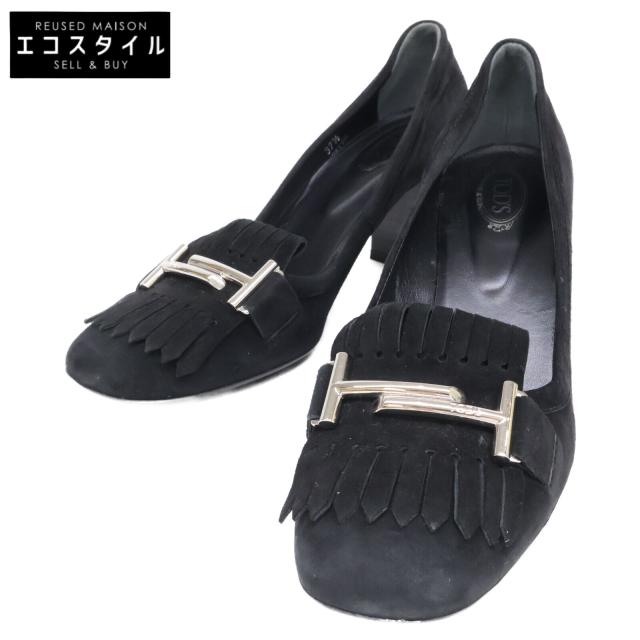 TODS トッズ シューズ 37 1/2 ブラック レディース
