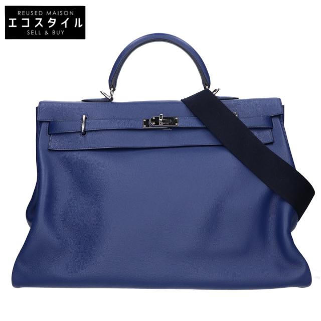 HERMES エルメス ハンドバッグ ブルーアンクル/SV金具 メンズ