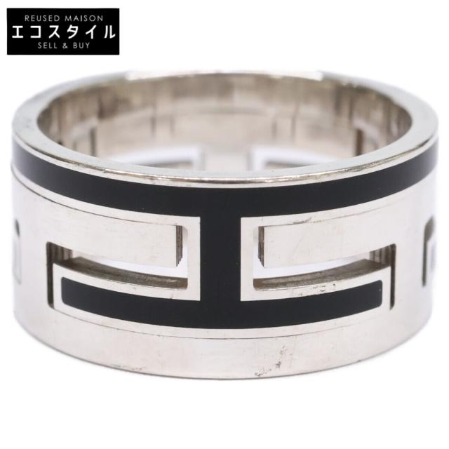 HERMES エルメス リング 指輪 56 シルバー/ブラック レディース