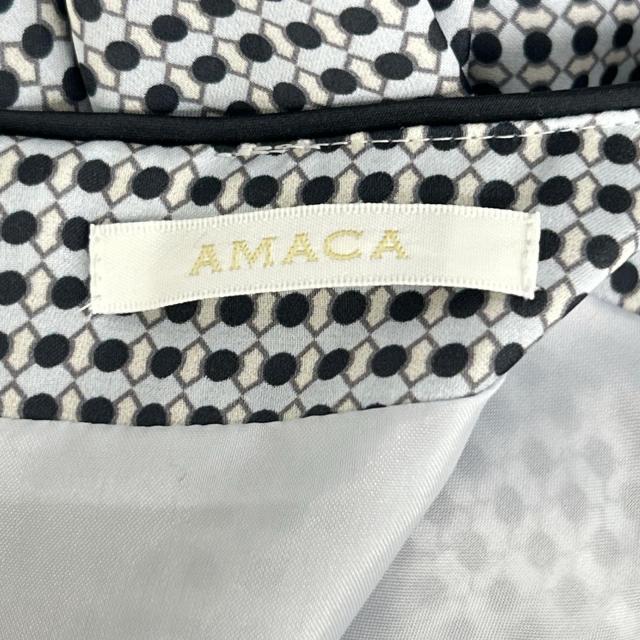 AMACA アマカ ワンピース 38 ブルー／ブラック レディース_3