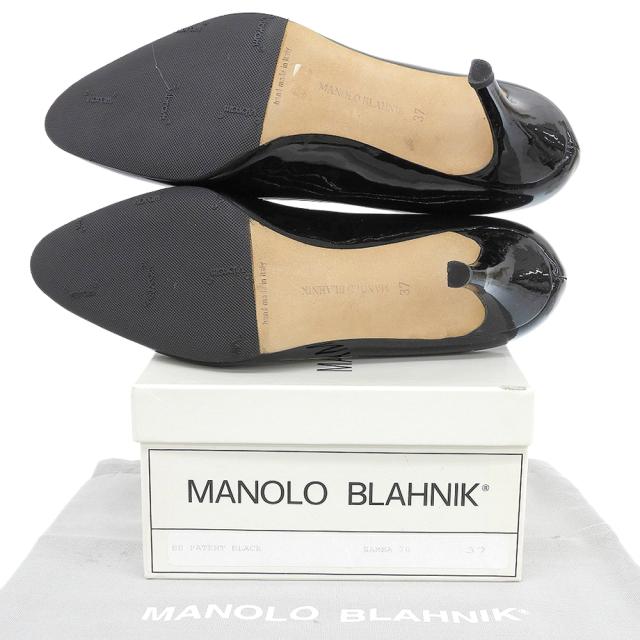 MANOLO BLAHNIK マノロブラニク シューズ 37 ブラック レディース_2