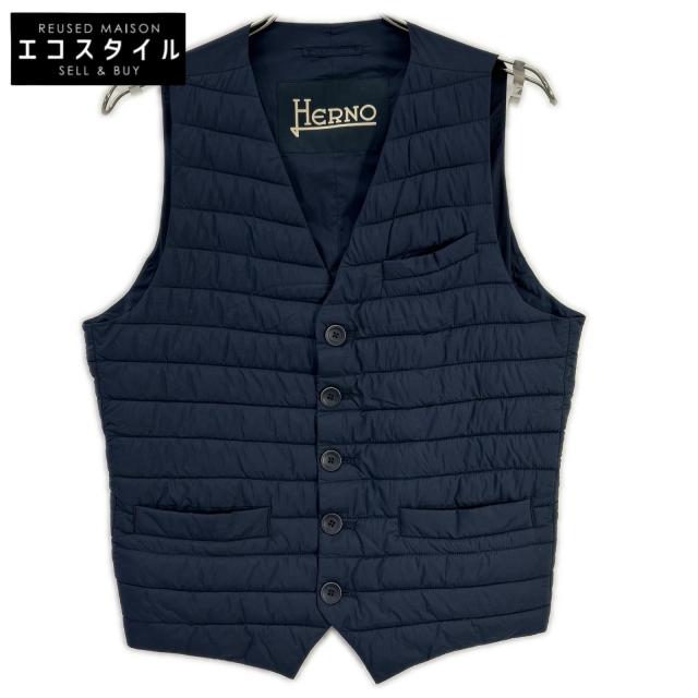 HERNO ヘルノ ベスト 46 ネイビー メンズ