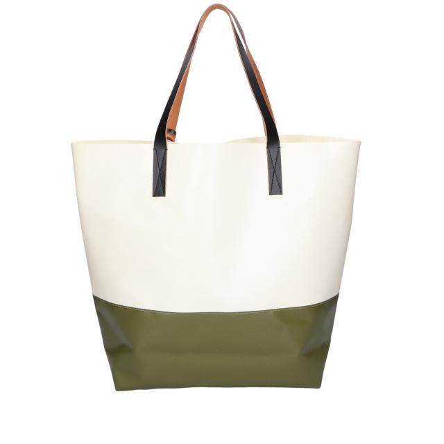 MARNI マルニ トートバッグ 白いこと/カーキ レディース