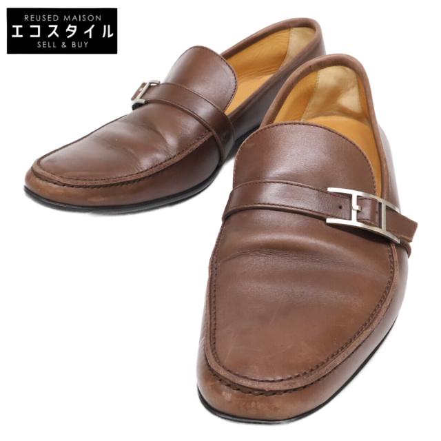 HERMES エルメス シューズ 39 ブラウン メンズ