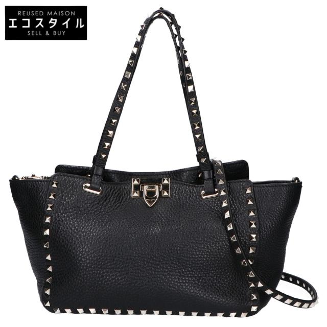VALENTINO ヴァレンティノ ハンドバッグ ブラック/GD金具 レディース