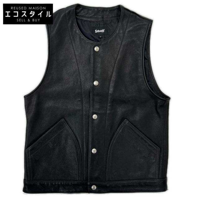 schott ショット ベスト S ブラック メンズ