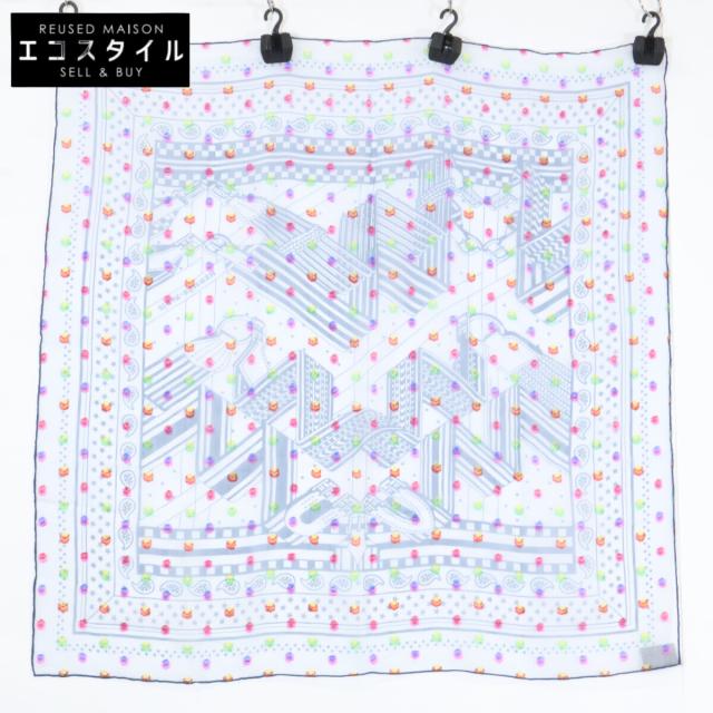 HERMES エルメス スカーフ ブルー/マルチカラー レディース