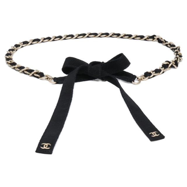 CHANEL シャネル ベルト ブラック/ゴールド レディース_1