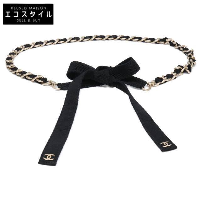 CHANEL シャネル ベルト ブラック/ゴールド レディース