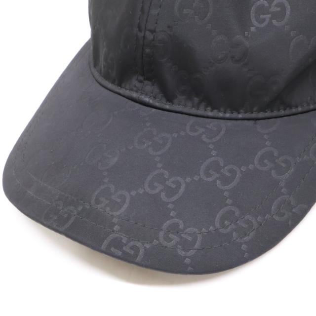 GUCCI グッチ 帽子 M 58cm ブラック メンズ_10