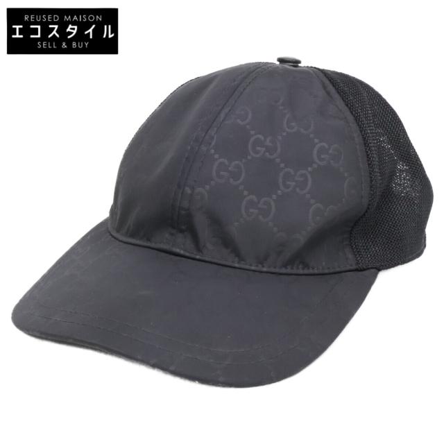 GUCCI グッチ 帽子 M 58cm ブラック メンズ