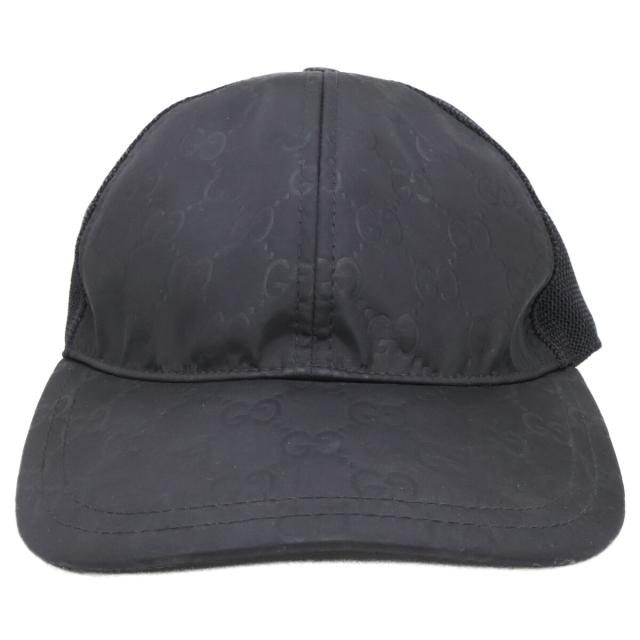 GUCCI グッチ 帽子 M 58cm ブラック メンズ_2