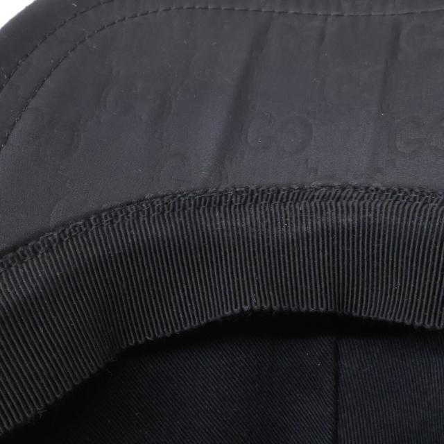 GUCCI グッチ 帽子 M 58cm ブラック メンズ_9
